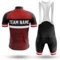 Custom Team Name M6 Red - Men's Cycling Kit-Full Set-Global Cycling Gear