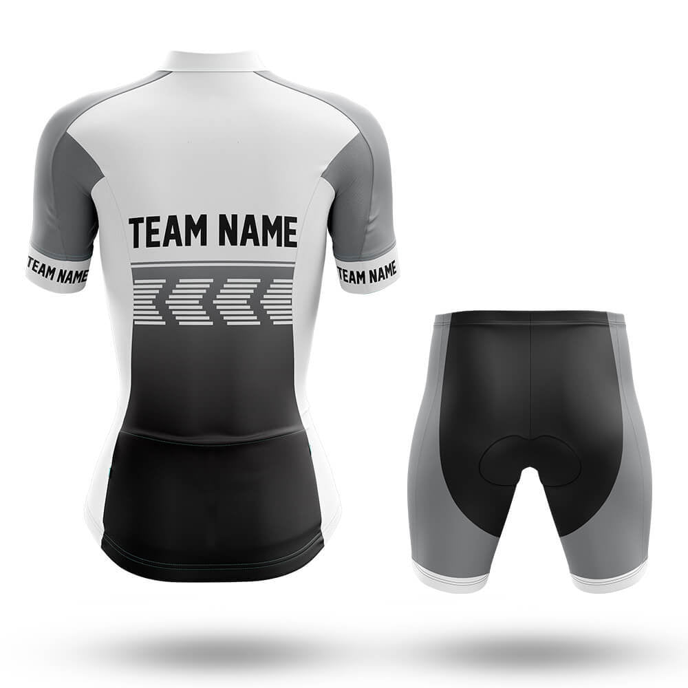 Custom Team Name S4 Grey - Women's Cycling Kit-Full Set-Global Cycling Gear