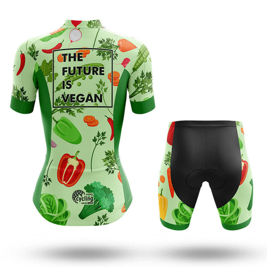 The Future Is Vegan - Women's Cycling Kit-Full Set-Global Cycling Gear