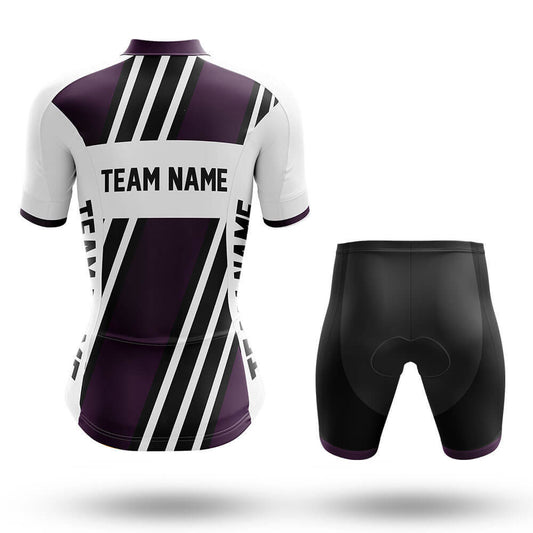 Custom Team Name M5 Dark Purple - Women's Cycling Kit-Full Set-Global Cycling Gear