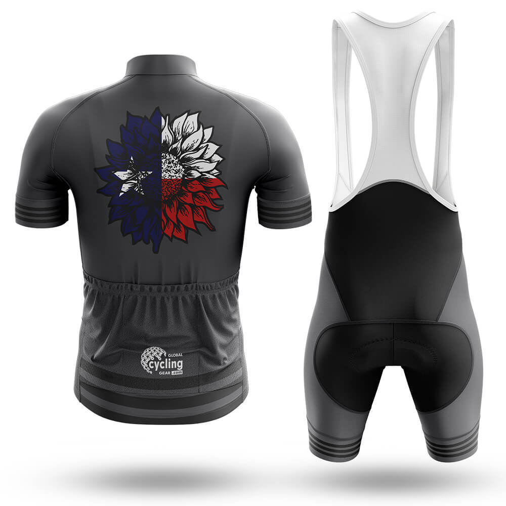 Texas Sunflower - Grey - Men's Cycling Kit-Full Set-Global Cycling Gear