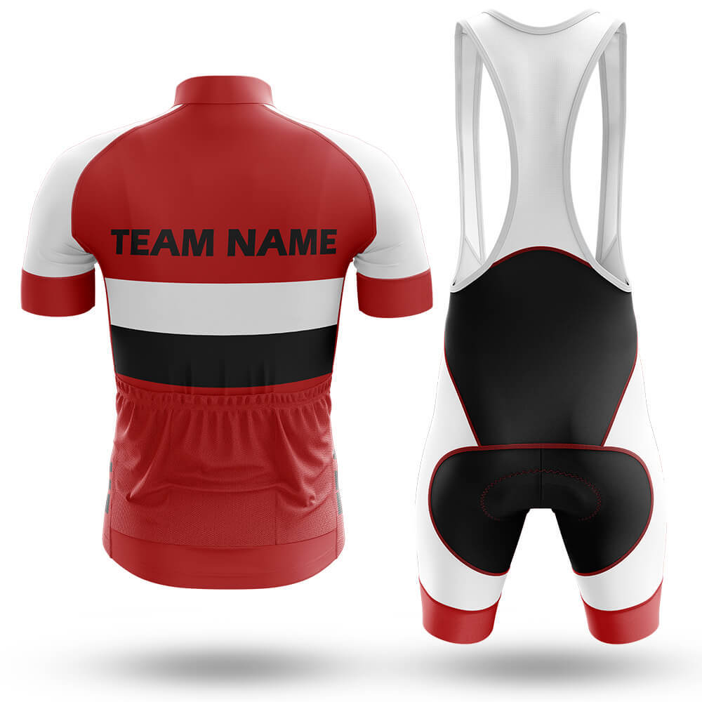 Custom Team Name M2 Red - Men's Cycling Kit-Full Set-Global Cycling Gear