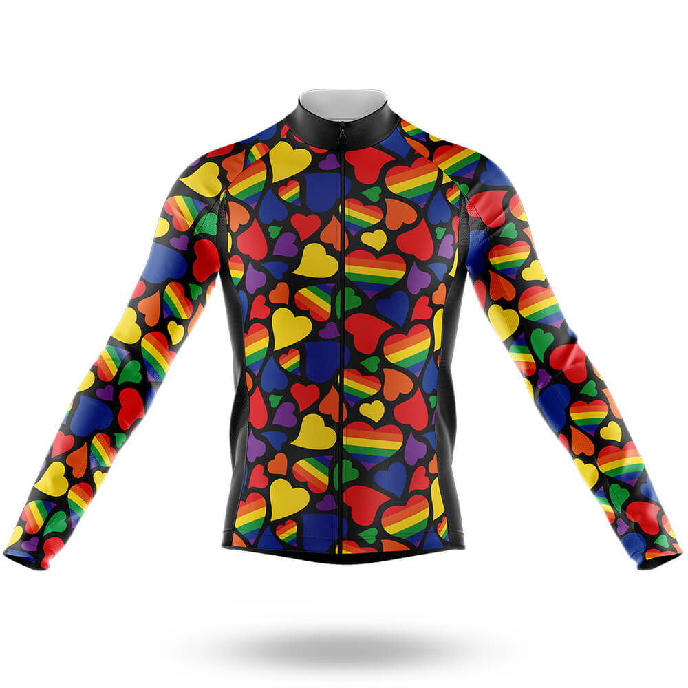 Pride Hearts - Men's Cycling Kit-Short Sleeve Jersey-Global Cycling Gear