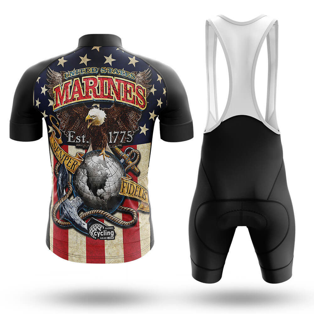 Retro Marines - Men's Cycling Kit-Full Set-Global Cycling Gear