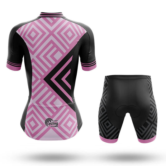 Pink Stripes - Women's Cycling Kit-Full Set-Global Cycling Gear