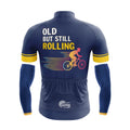 Cool Cycling Jersey With Arm Sleeves Old Still But Rolling Navy Blue Mens Bike Jersey-XS-Global Cycling Gear