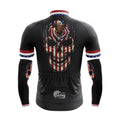 Cool Cycling Jersey With Arm Sleeves USA Flag Skull American Eagle Mens Bike Jersey-XS-Global Cycling Gear