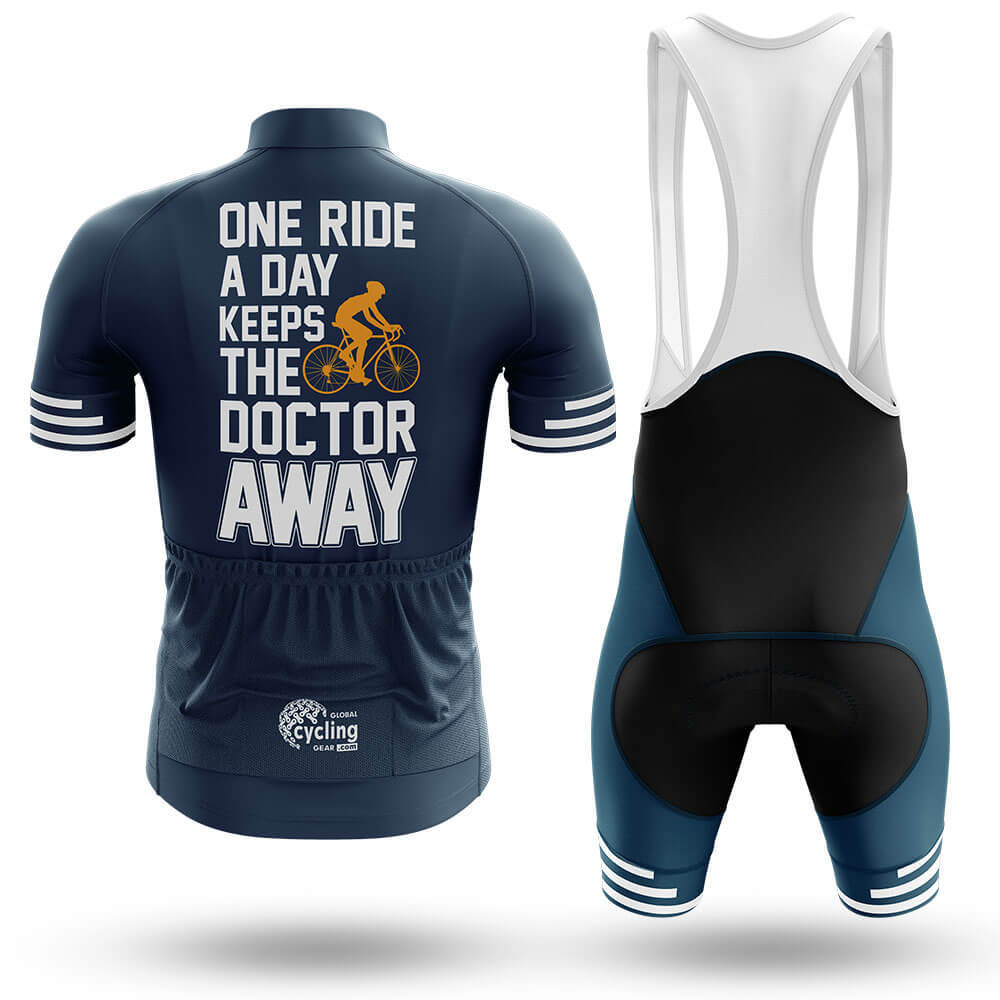 One Ride A Day - Navy - Men's Cycling Kit-Full Set-Global Cycling Gear