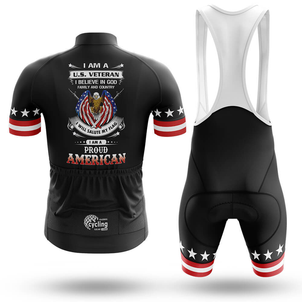 Proud US Veteran - Men's Cycling Kit-Full Set-Global Cycling Gear