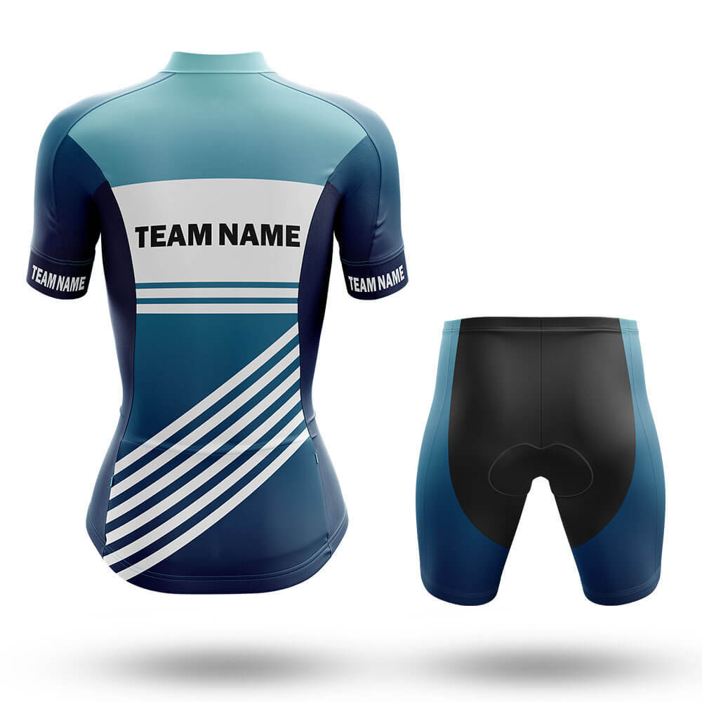 Custom Team Name S3 Blue - Women's Cycling Kit-Full Set-Global Cycling Gear