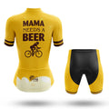 Mama Needs A Beer - Women's Cycling Kit-Full Set-Global Cycling Gear