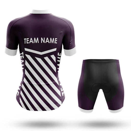 Custom Team Name M3 Dark Purple - Women's Cycling Kit-Full Set-Global Cycling Gear