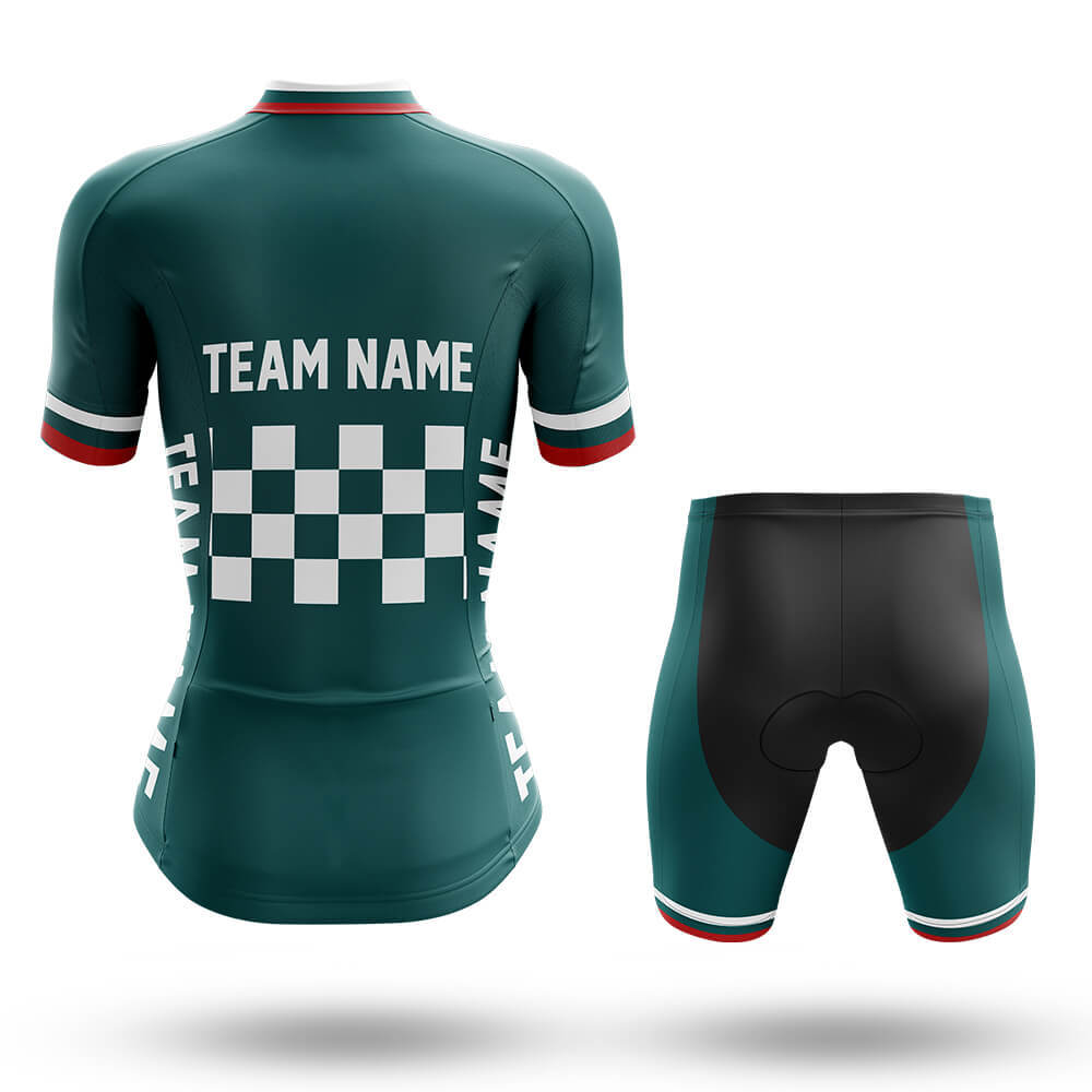 Custom Team Name M7 Green - Women's Cycling Kit-Full Set-Global Cycling Gear