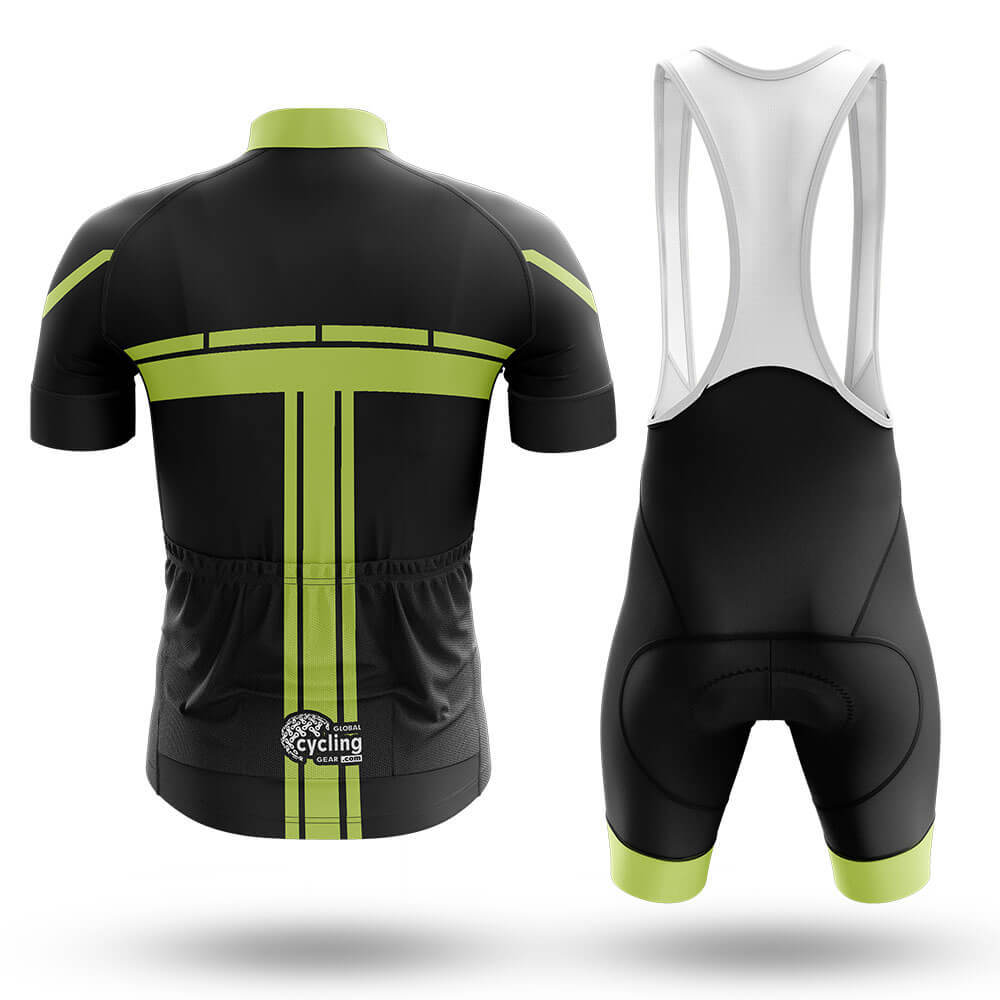 Black Lime Green - Men's Cycling Kit-Full Set-Global Cycling Gear