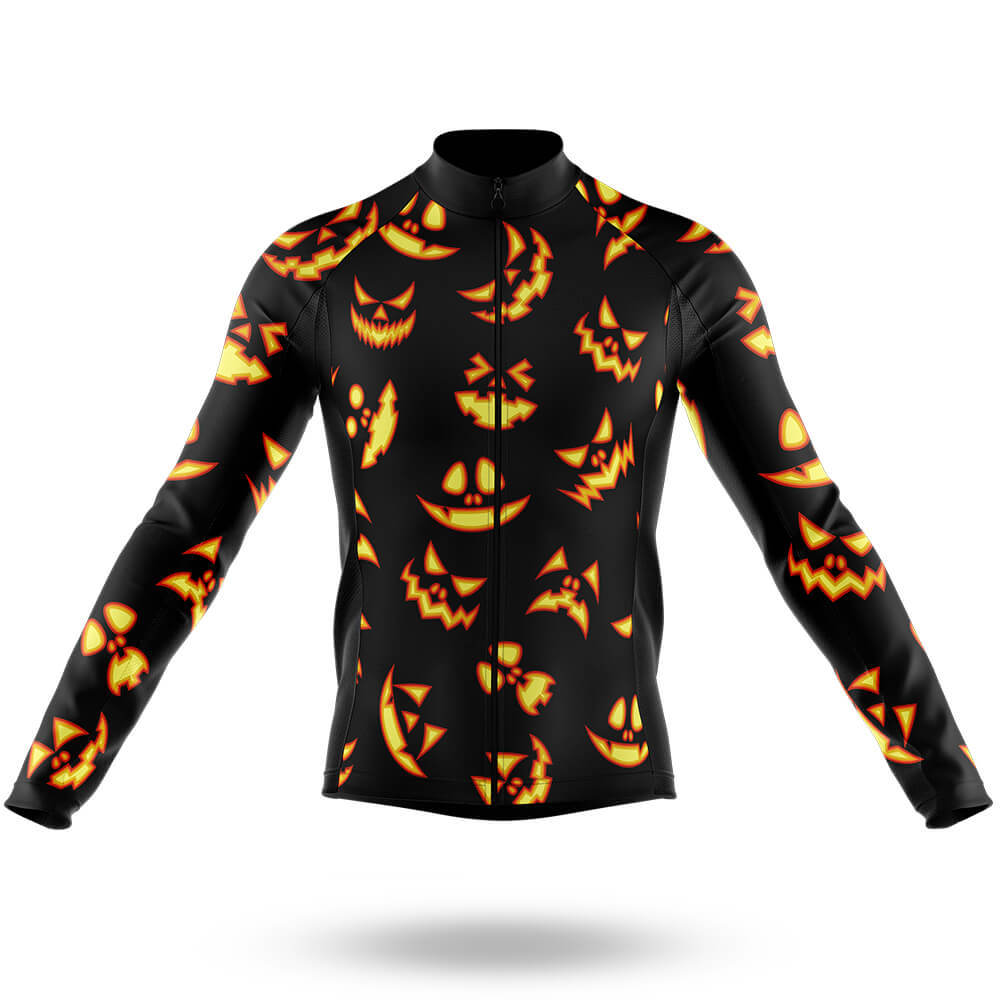 Jack O Lantern Faces - Men's Cycling Kit-Short Sleeve Jersey-Global Cycling Gear