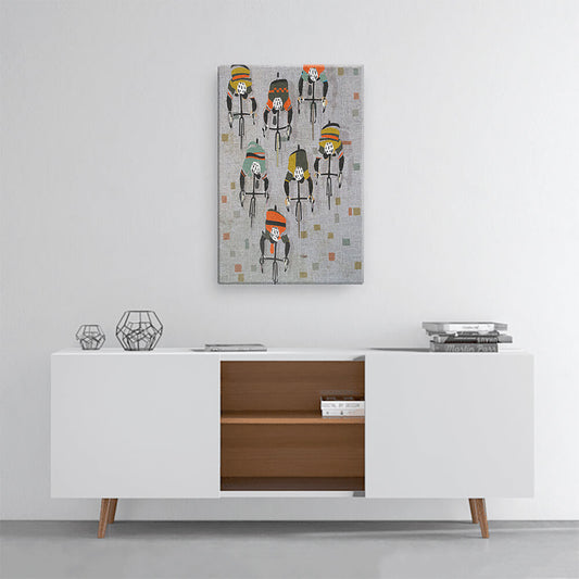 Cyclists - Wall Art Poster-Global Cycling Gear