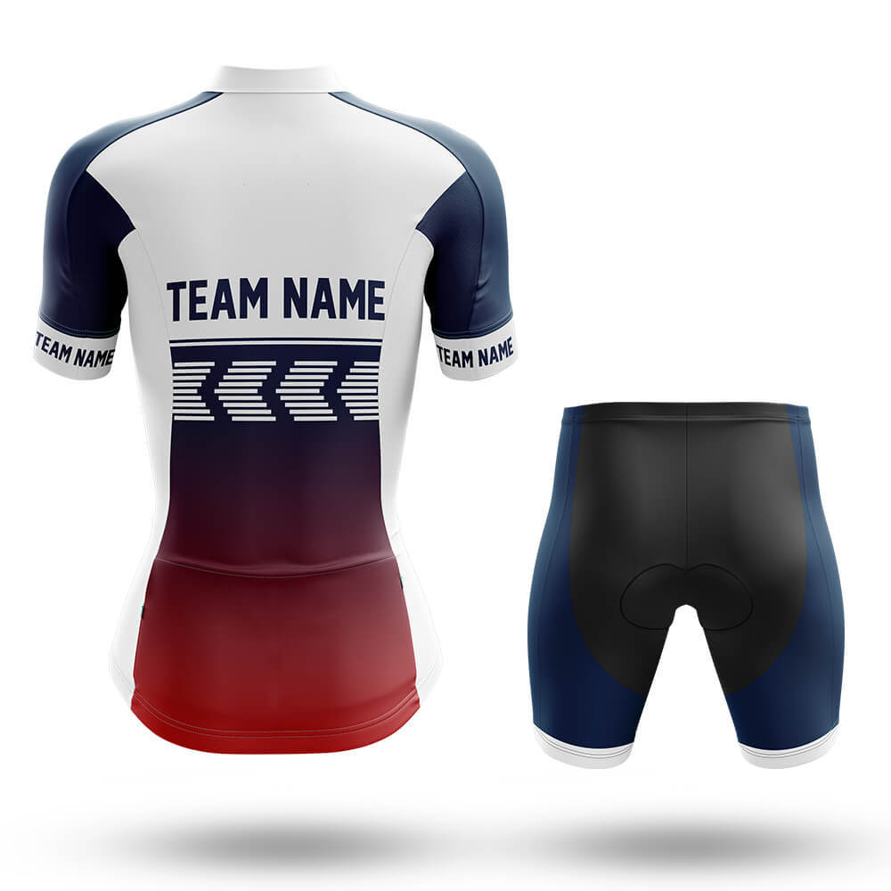 Custom Team Name S4 Navy - Women's Cycling Kit-Full Set-Global Cycling Gear