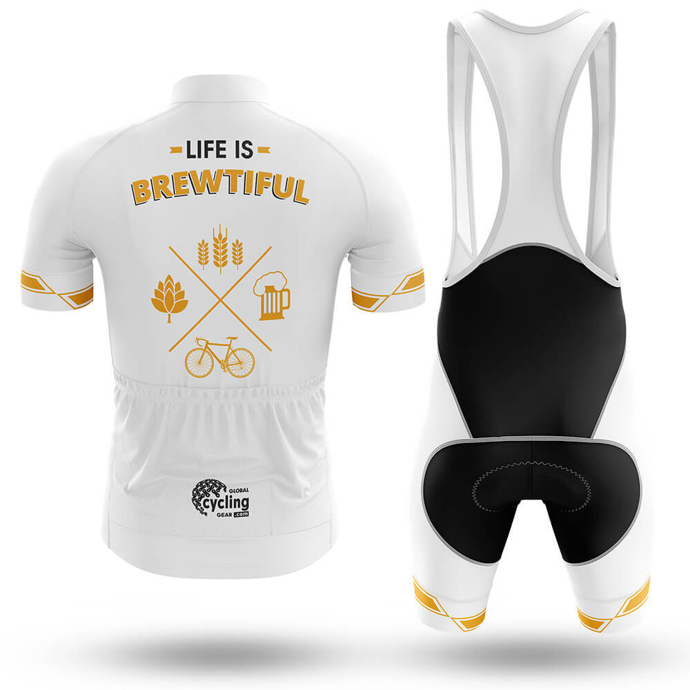 Brewtiful - White - Men's Cycling Kit-Full Set-Global Cycling Gear