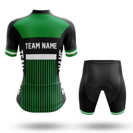 Custom Team Name M6 Green - Women's Cycling Kit-Full Set-Global Cycling Gear