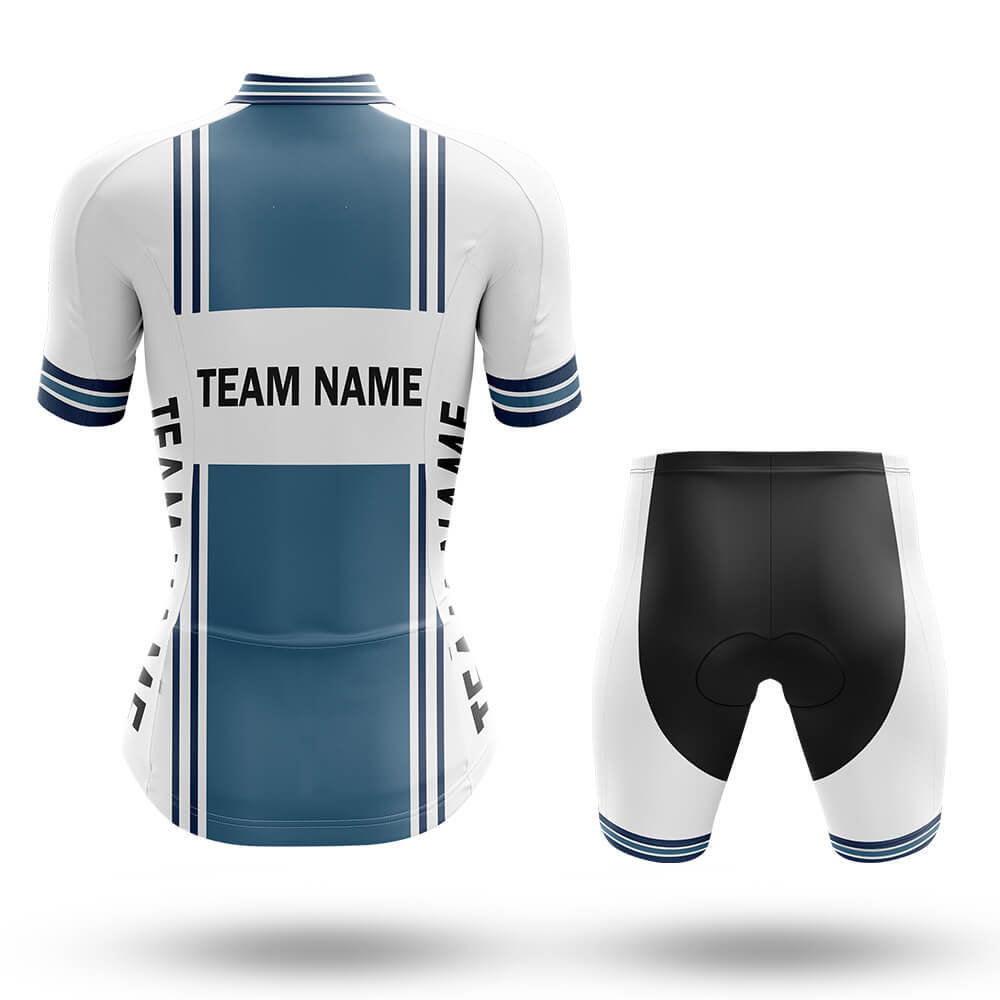 Custom Team Name M4 Blue - Women's Cycling Kit-Full Set-Global Cycling Gear