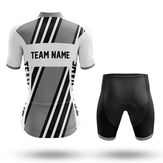 Custom Team Name M5 Grey - Women's Cycling Kit-Full Set-Global Cycling Gear