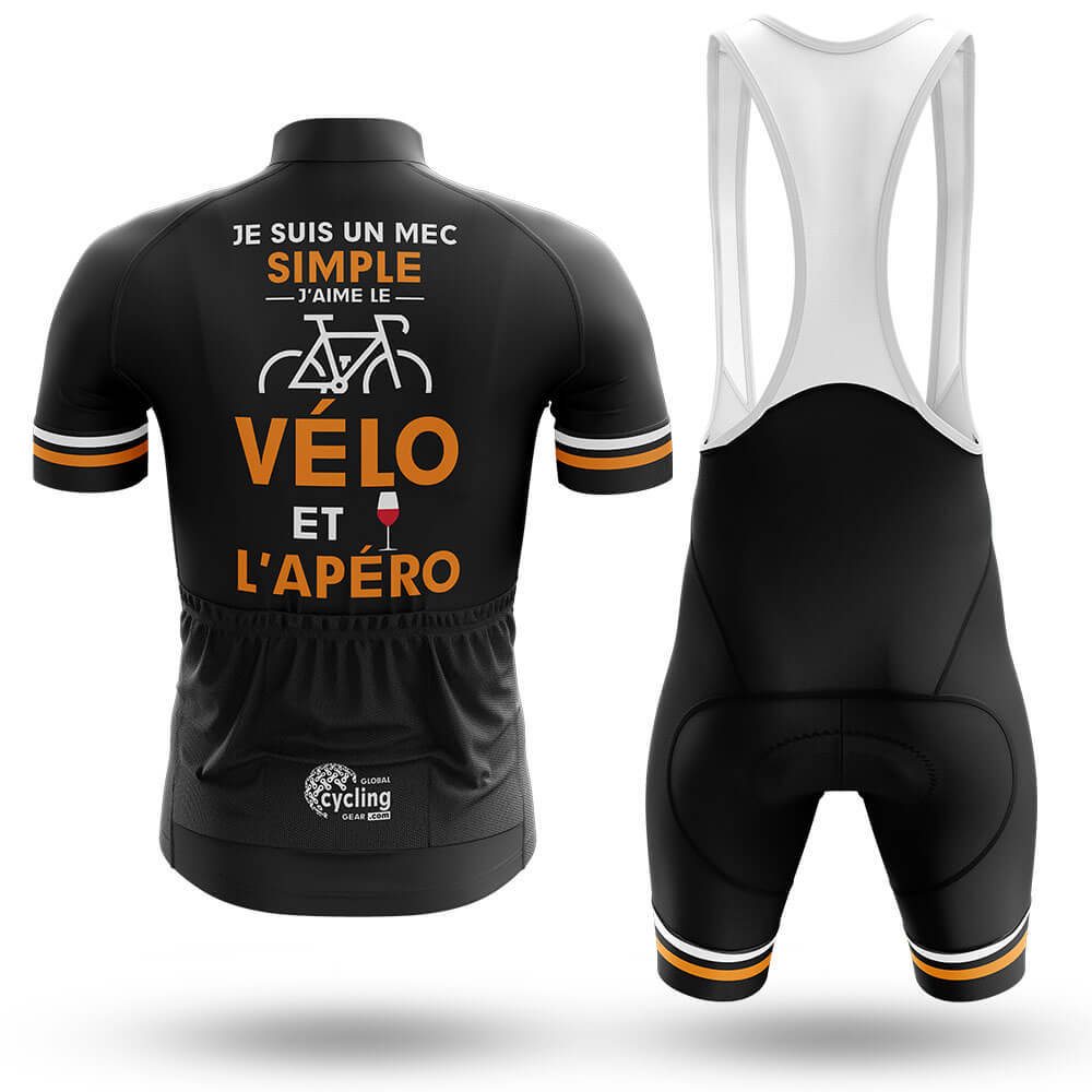 Je Suis Un Mec Simple - Black - Men's Cycling Kit-Full Set-Global Cycling Gear