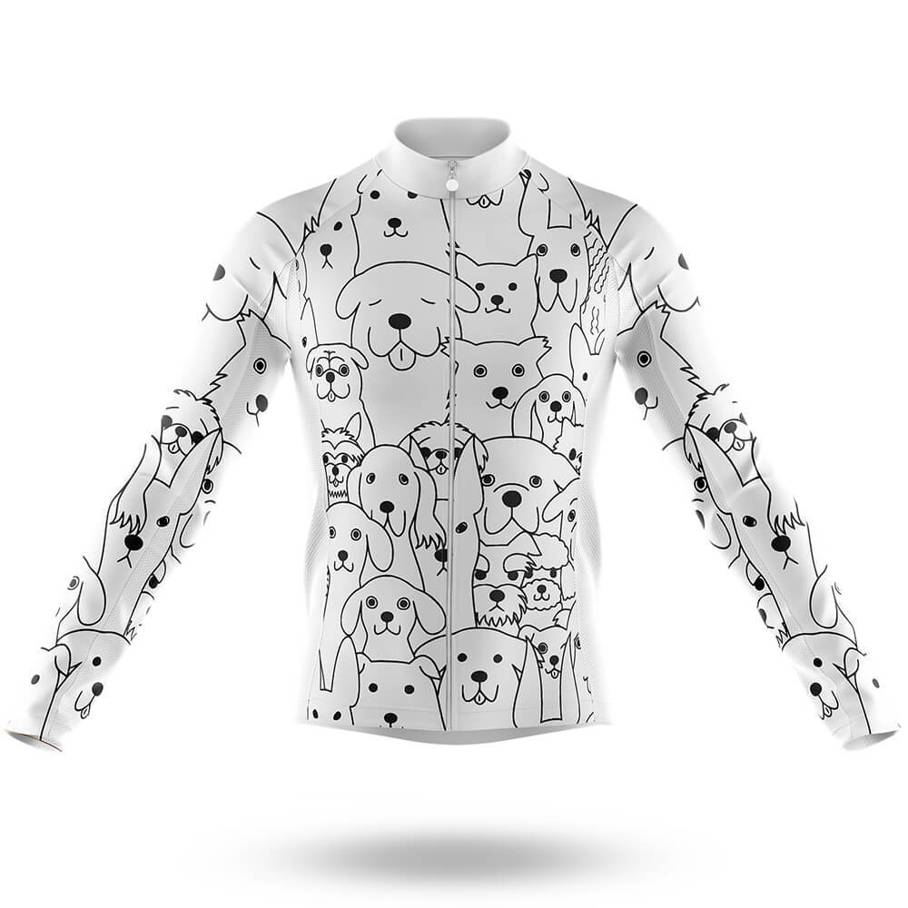 Dog Lover V3 - Men's Cycling Kit-Long Sleeve Jersey-Global Cycling Gear