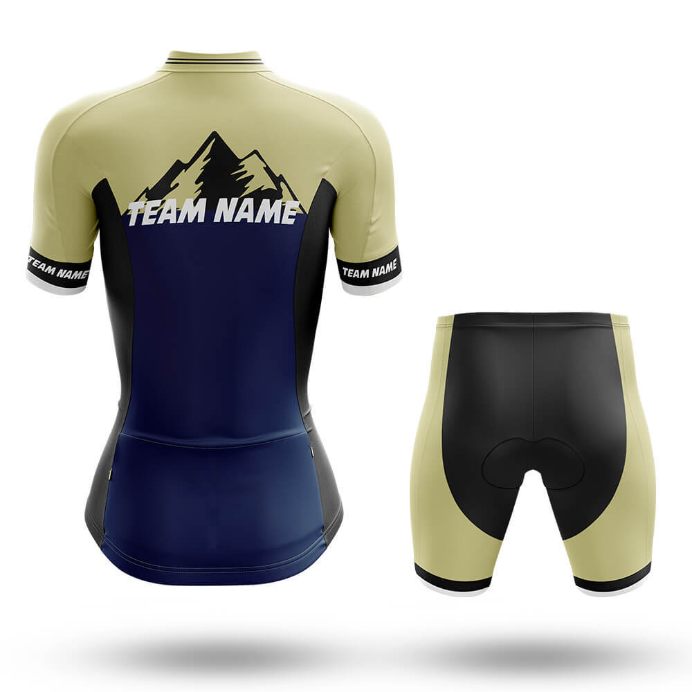 Custom Team Name V3 Navy - Women's Cycling Kit-Full Set-Global Cycling Gear