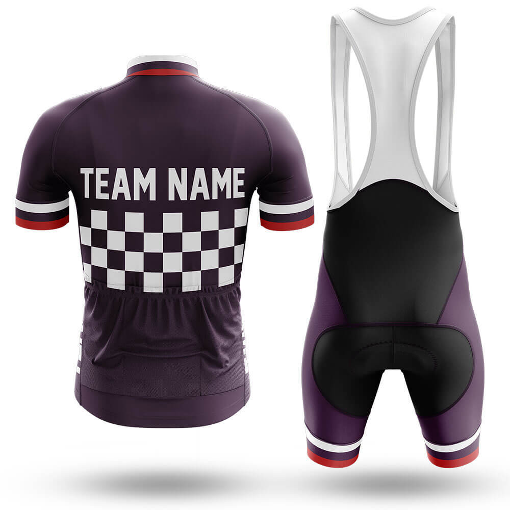 Custom Team Name M7 Dark Purple - Men's Cycling Kit-Full Set-Global Cycling Gear