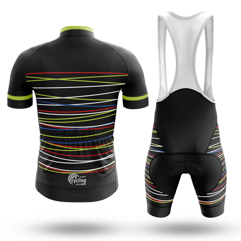 Colored Lines - Men's Cycling Kit-Full Set-Global Cycling Gear