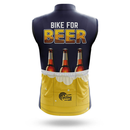 Bike For Beer - Men's Sleeveless Jersey-S-Global Cycling Gear