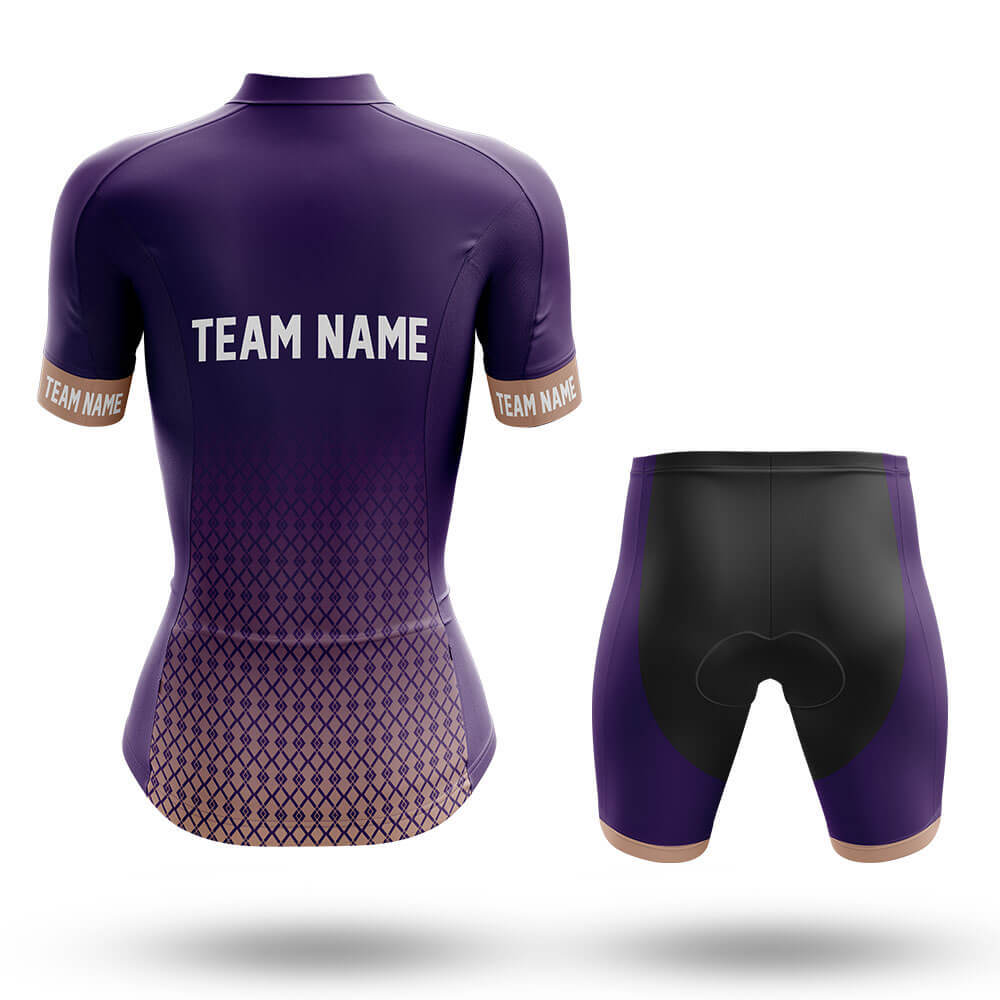 Custom Team Name S1 Violet - Women's Cycling Kit-Full Set-Global Cycling Gear