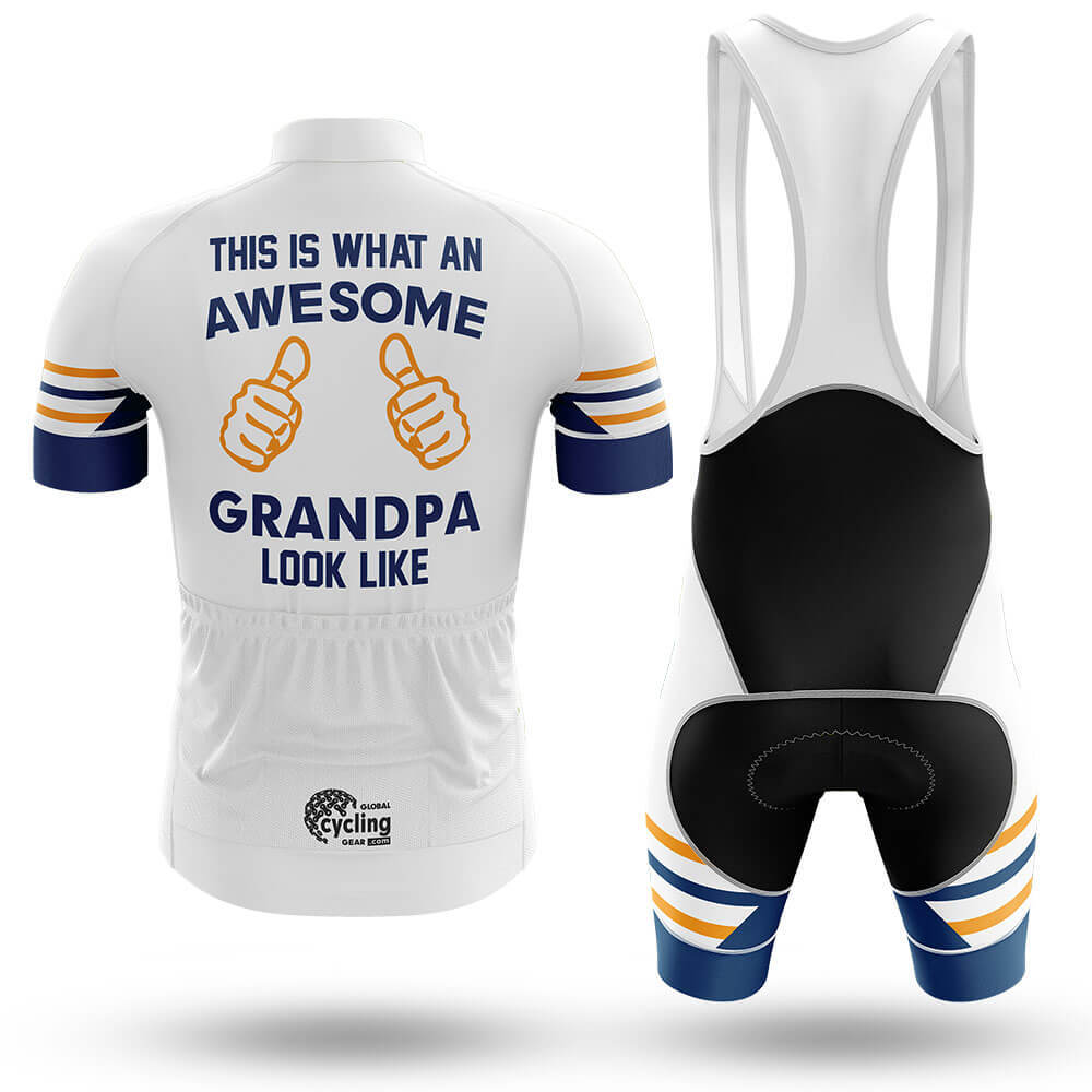 Awesome Grandpa V3 - White - Men's Cycling Kit-Full Set-Global Cycling Gear