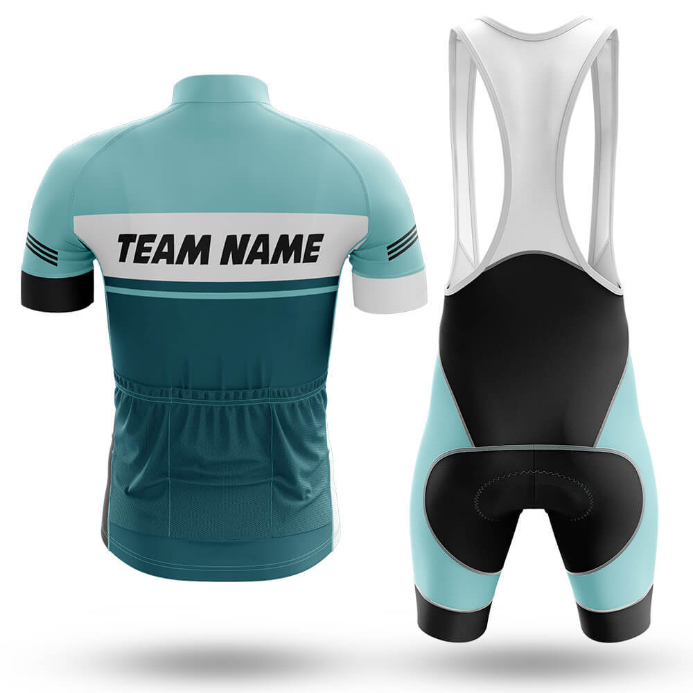 Custom Team Name M1 Blue - Men's Cycling Kit-Full Set-Global Cycling Gear