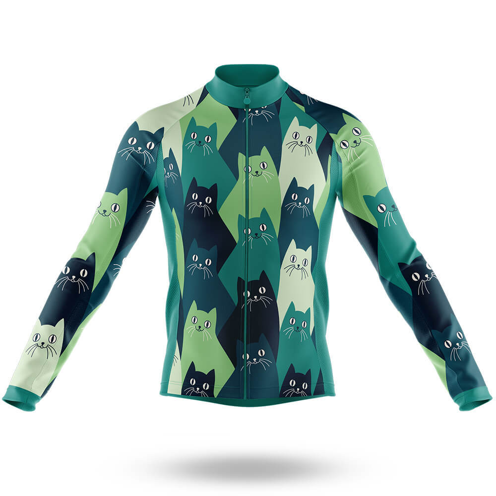 Cat Lover - Men's Cycling Kit-Long Sleeve Jersey-Global Cycling Gear