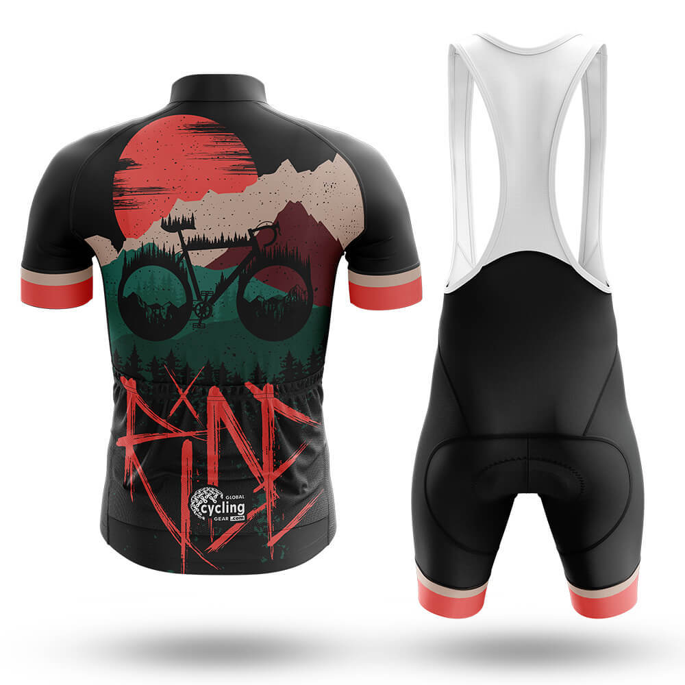 Bike In Sunset - Men's Cycling Kit-Full Set-Global Cycling Gear