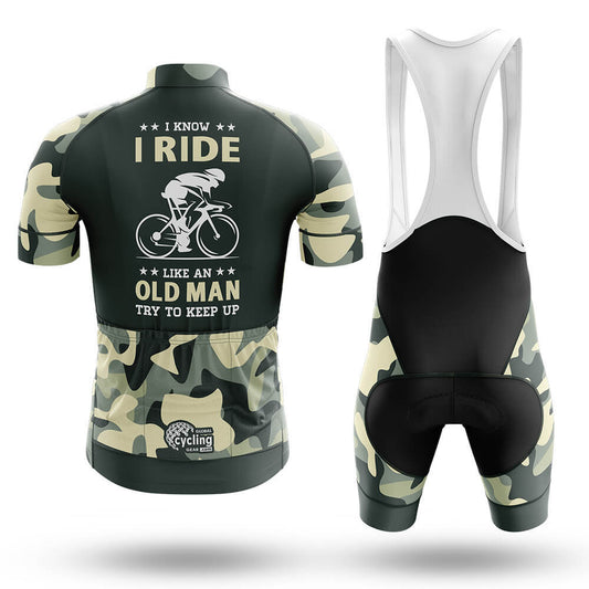 I Ride Like An Old Man V8 - Men's Cycling Kit-Full Set-Global Cycling Gear