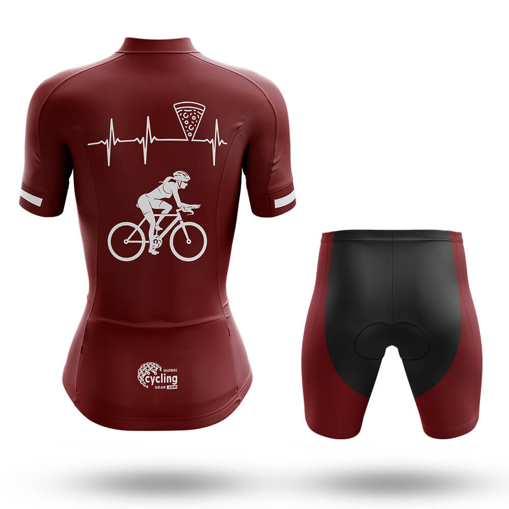 Pizza Heartbeat - Women's Cycling Kit-Full Set-Global Cycling Gear