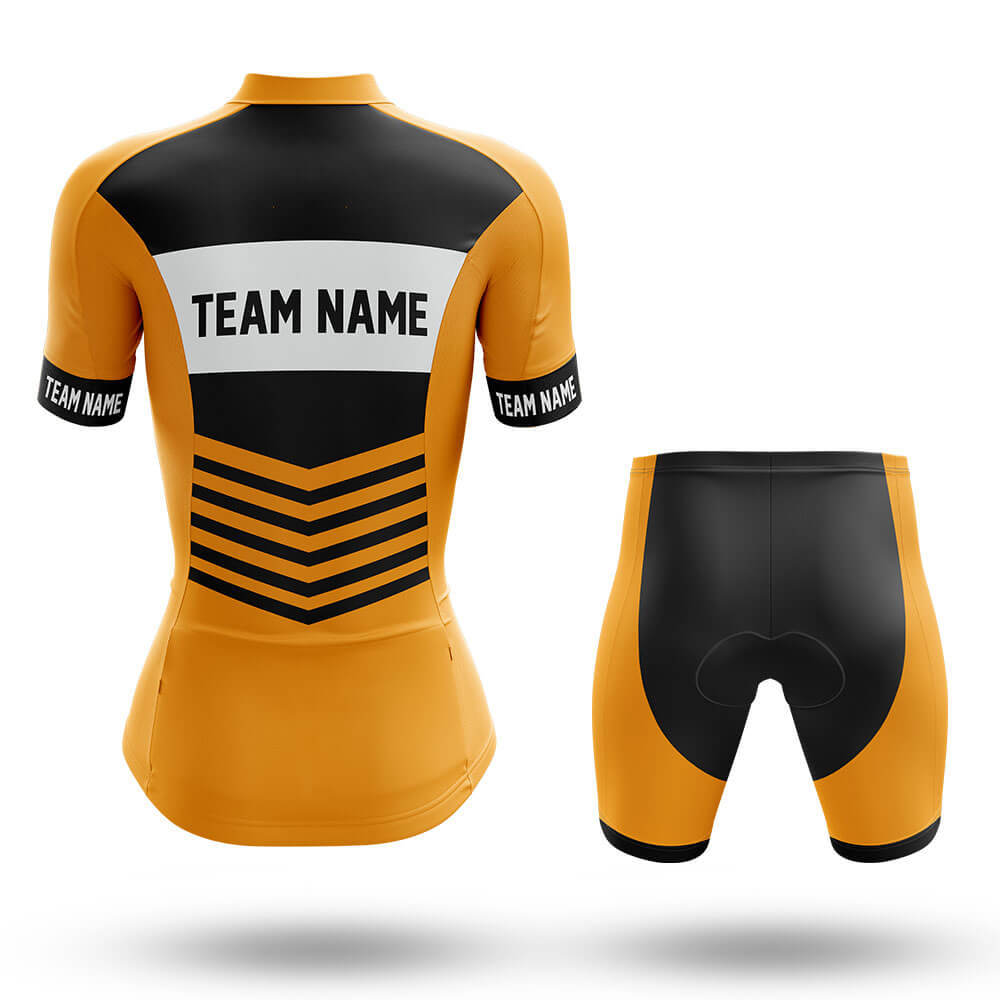 Custom Team Name V20 Yellow - Women's Cycling Kit-Full Set-Global Cycling Gear