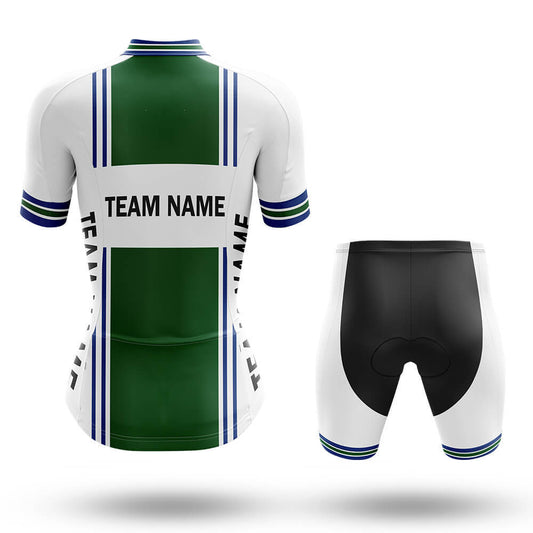 Custom Team Name M4 Green - Women's Cycling Kit-Full Set-Global Cycling Gear