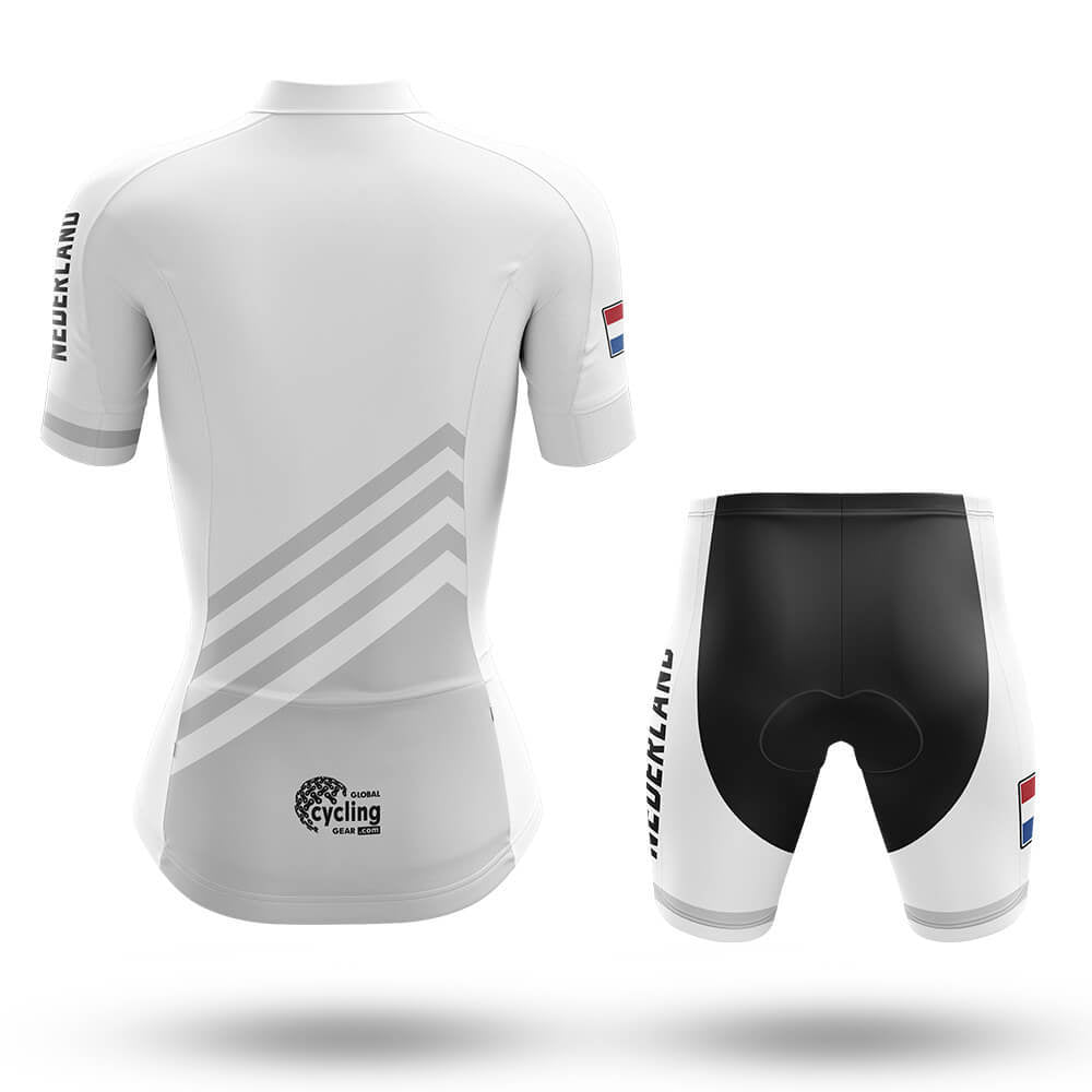 Nederland S5 White - Women - Cycling Kit-Full Set-Global Cycling Gear