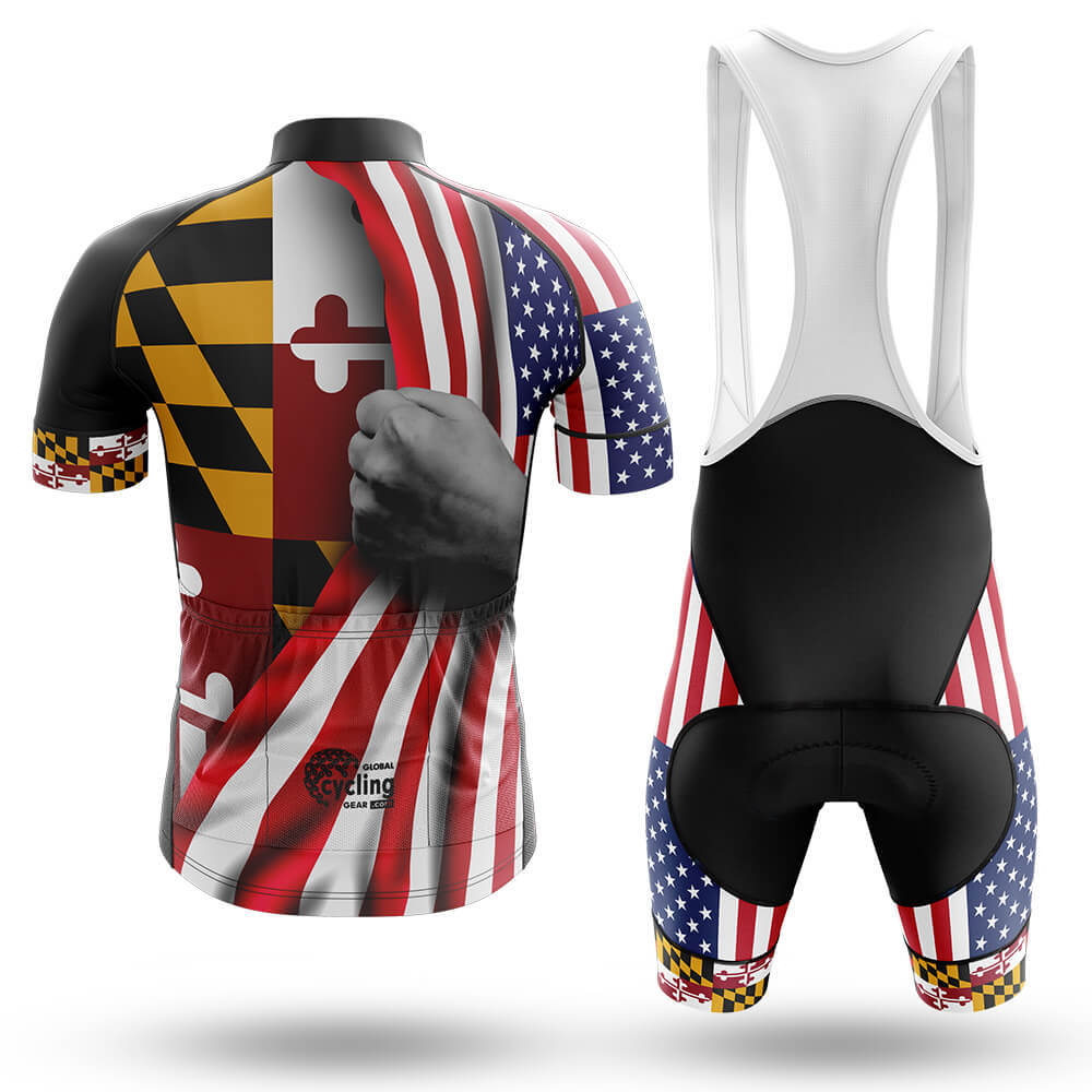 American Flag - Maryland - Men's Cycling Kit-Full Set-Global Cycling Gear