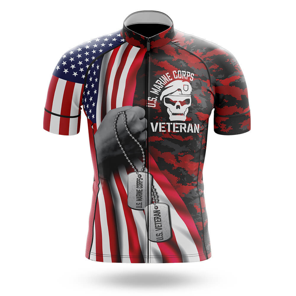 US Marine Veteran Flag - Men's Cycling Kit-Jersey Only-Global Cycling Gear
