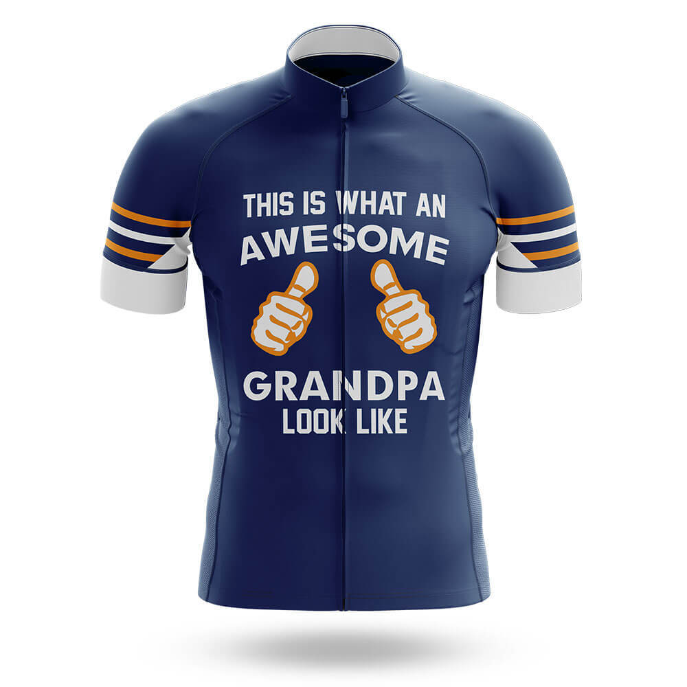 Awesome Grandpa V3 - Navy - Men's Cycling Kit-Jersey Only-Global Cycling Gear