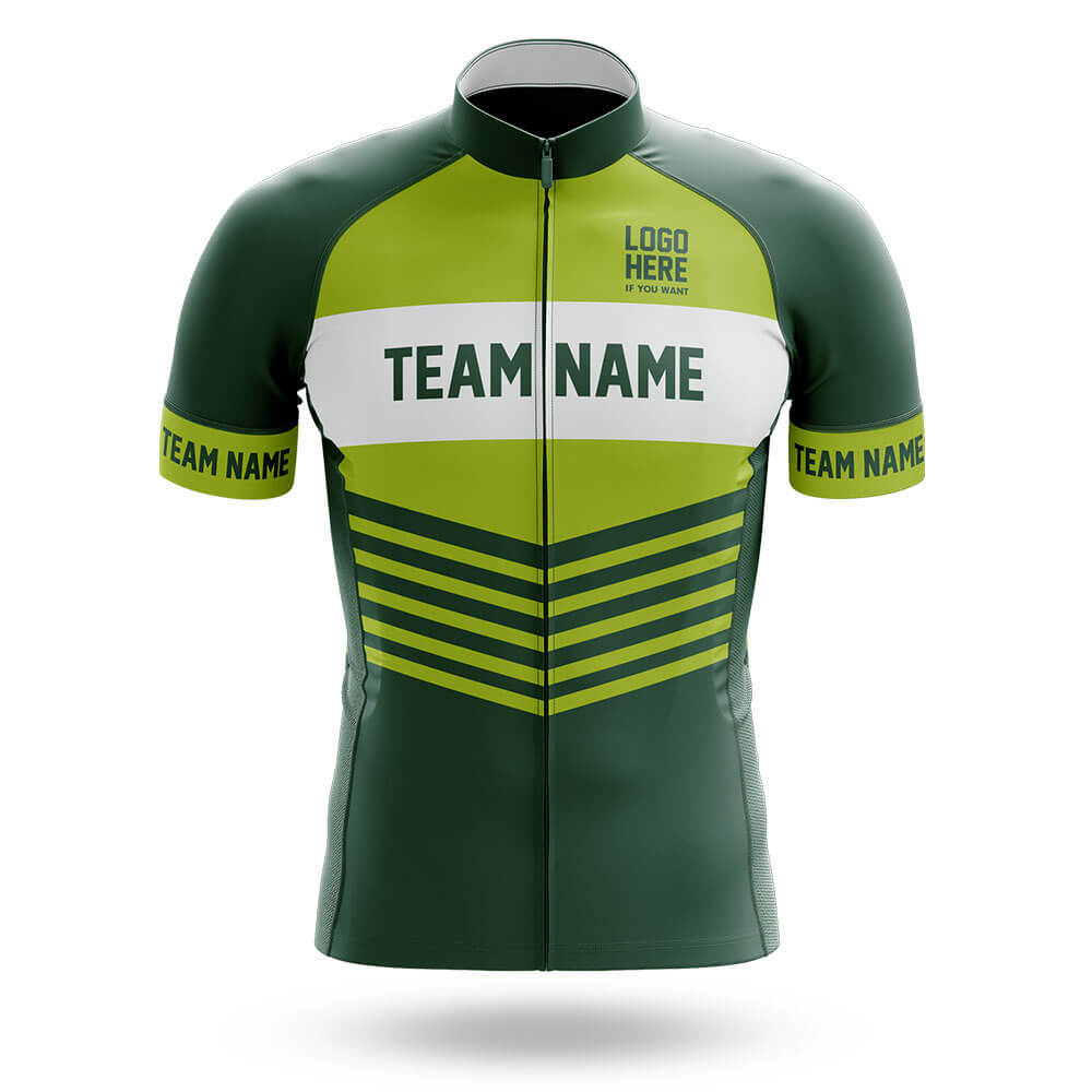 Custom Team Name V20 Green - Men's Cycling Kit-Jersey Only-Global Cycling Gear