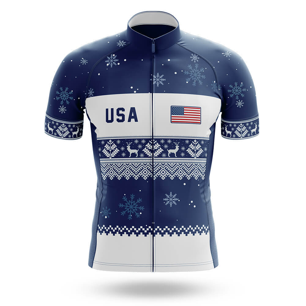 USA Xmas - Men's Cycling Kit-Jersey Only-Global Cycling Gear