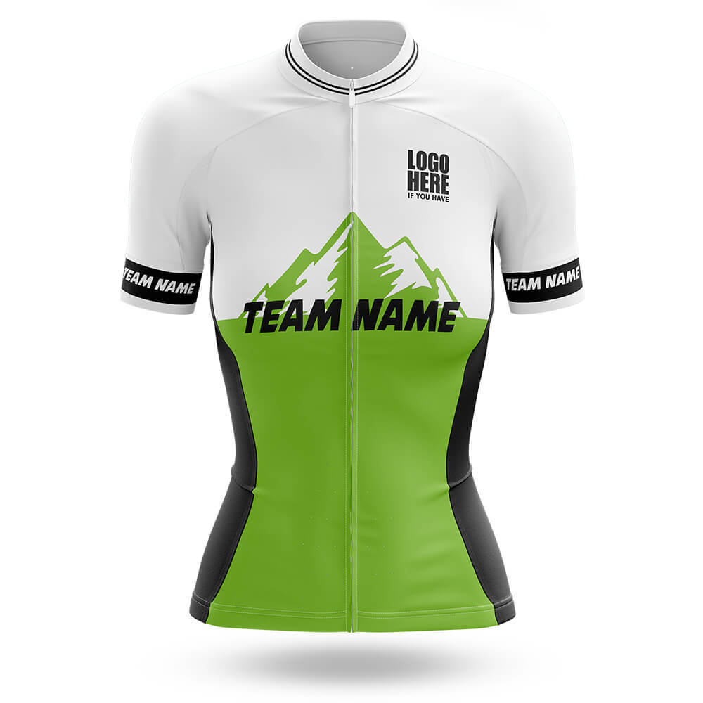 Custom Team Name V3 Green - Women's Cycling Kit-Jersey Only-Global Cycling Gear