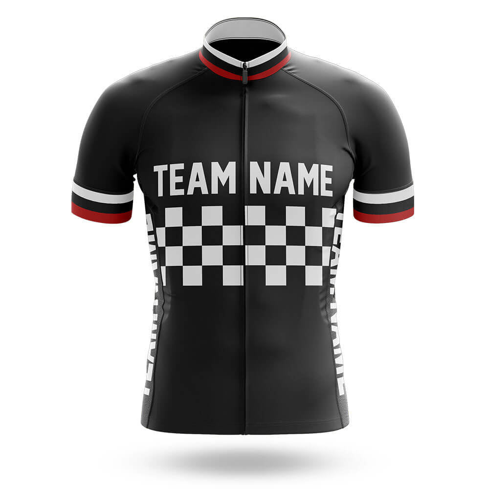 Custom Team Name M7 Black - Men's Cycling Kit-Jersey Only-Global Cycling Gear