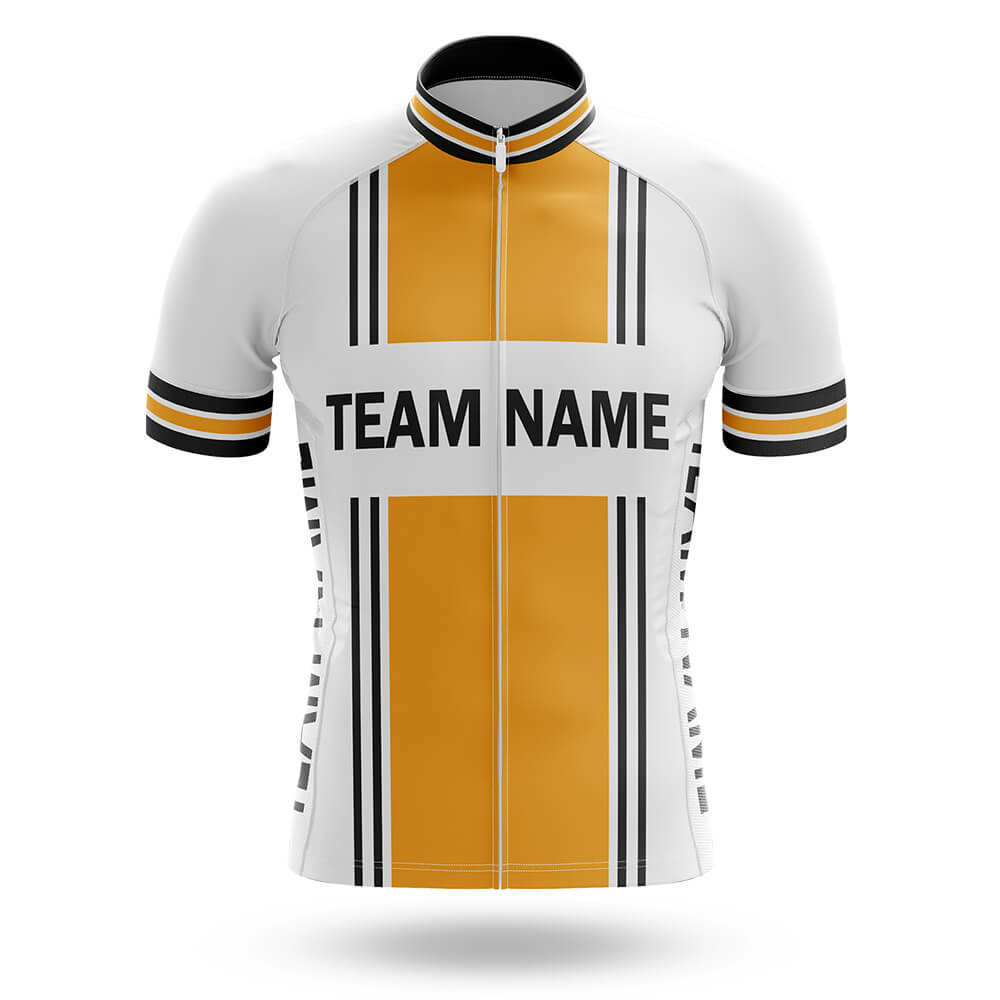 Custom Team Name M4 Yellow - Men's Cycling Kit-Jersey Only-Global Cycling Gear