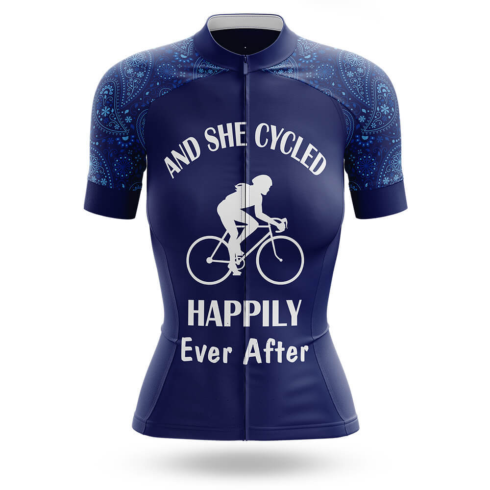 She Cycled Happily - Women's Cycling Kit-Jersey Only-Global Cycling Gear